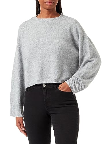 Bestseller A/S Damski sweter VMDOFWOOL LS Boxy GA NOOS, jasnoszary melanż, M, Light Grey Melange, M