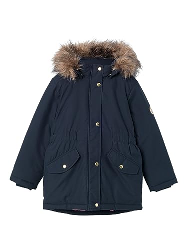 NAME IT Dziewczęca kurtka parka Nkfmarlin Pb, Dark Sapphire, 128 cm