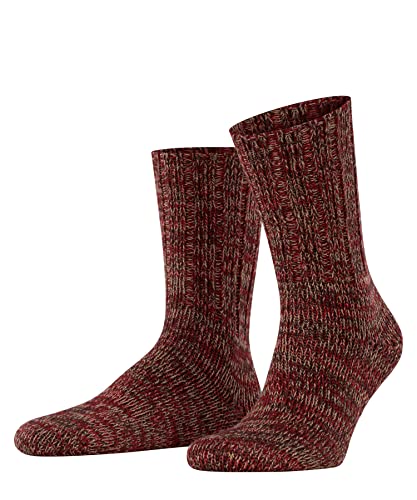 FALKE Mężczyźni Skarpety Brooklyn M SO Bawełna jednokolorowe 1 Para, Czerwony (Red Flash 8154), 47-50