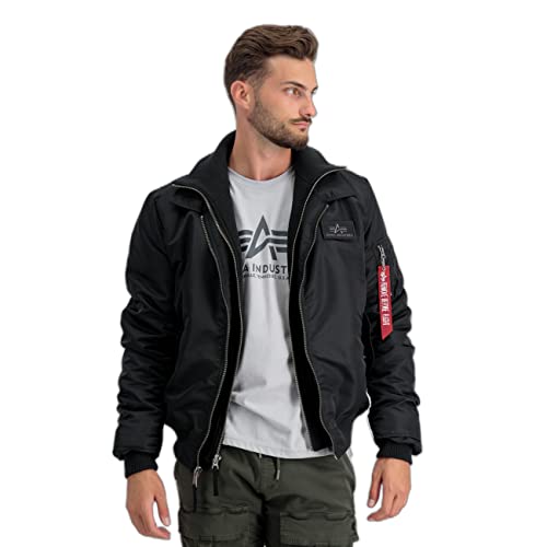 ALPHA INDUSTRIES Męska kurtka CWU Jet Blast, czarny, L