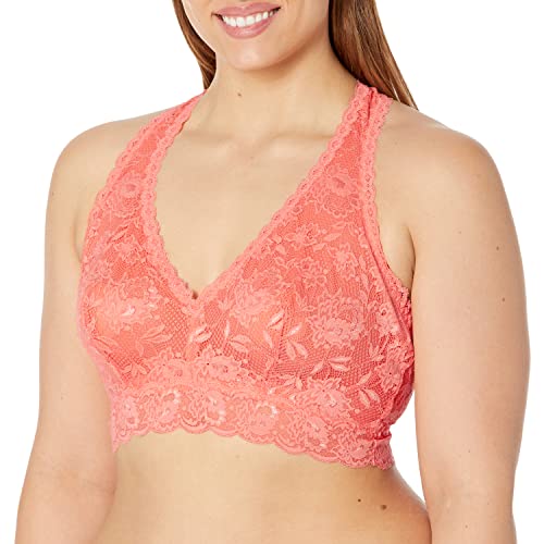 Cosabella Damski stanik 'Say Never Curvy Racie Racerback Bralette Plunge', koralowa bryza, S