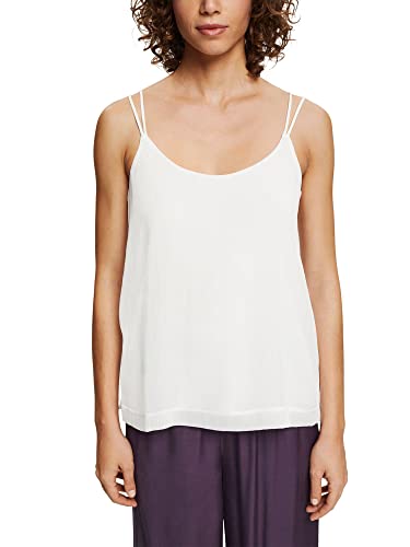 ESPRIT Collection Top z podwójnymi ramiączkami spaghetti, Off White, L