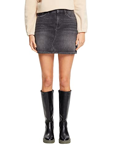 edc by ESPRIT Damska spódnica 112CC1D307, 922/GREY MEDIUM WASH, 34 (DE)