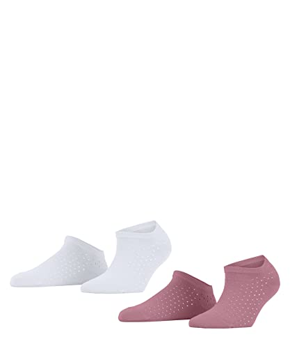 ESPRIT Kobiety Skarpety do trampek Small Dot 2-Pack W SN Bawełna krótkie z wzorem 2 Pak, Wielokolorowy (Sortiment 0010), 35-38