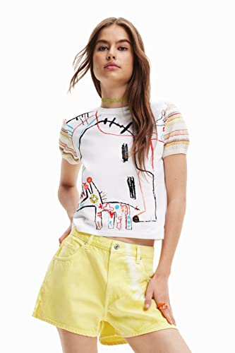 Desigual T-shirt damski, biały, L