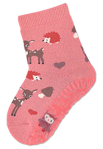 Sterntaler Baby-Mädchen FLI Soft skarpety ze zwierzętami leśnymi, różowe, normalne