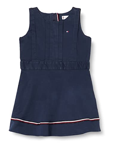 Tommy Hilfiger Global Stripe Sukienka Slvss Dziewczyna, Zmierzch marynarki wojennej, 14 lat