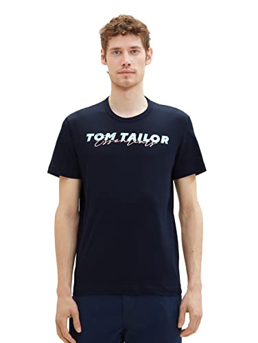 TOM TAILOR Koszulka męska 1037277, 10668-Sky Captain Blue, S, 10668 - Sky Captain Blue, S