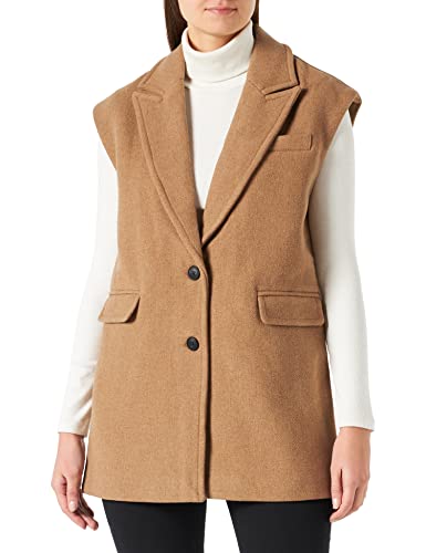 VERO MODA Vmedna Waistcoat Boos kamizelka damska, Tygrysie oko, szczegóły: jednolity, S