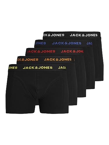 JACK&JONES JUNIOR bokserki chłopięce, Black/Pack:black – black – black – black, 128