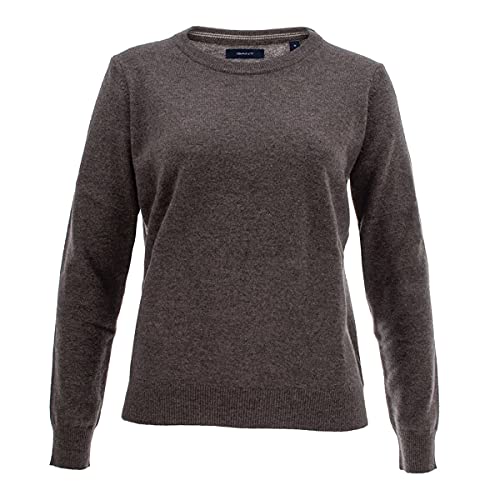 GANT Damski sweter Superfine Lambswool Crew, szary (Dark Grey Melange 92), L