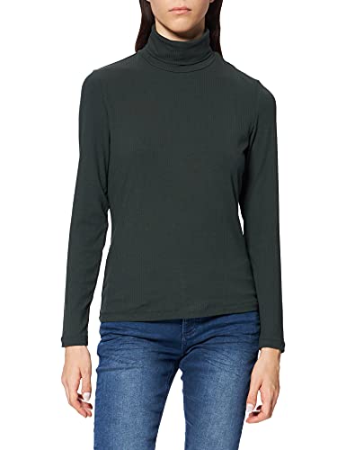 Vila Damski golf Visolitta Rib L/S Top/Su-Noos, Najciemniejszy świerk, XS