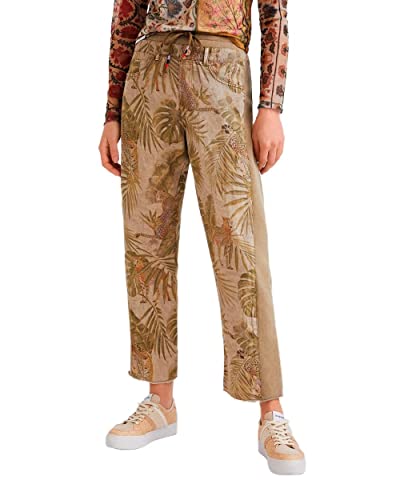 Desigual Damskie spodnie na co dzień, brązowy, XS