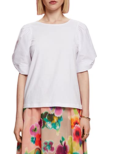 ESPRIT Collection Damska koszulka 053EO1K310, 100/biała, L, 100 / biały, L