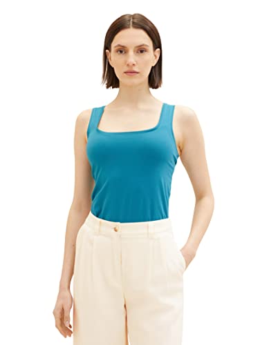 TOM TAILOR Damski top Basic, 31668 – zielony (Petrol Green), 3XL