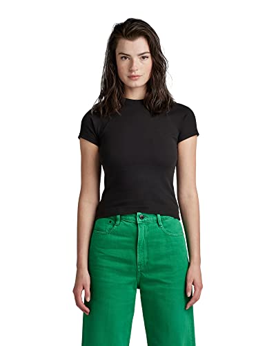 G-STAR RAW Top Cropped Ultra Slim Bluzki damskie, Czarny (Dk Black D22767-d275-6484), XL
