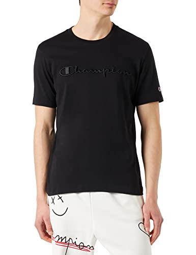 Champion Męski t-shirt Rochester 1919 z logo Crewneck S, czarny, rozmiar XL, czarny, XS