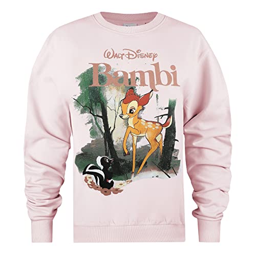 DISNEY Damska bluza Bambi Forest, jasnoróżowa, M
