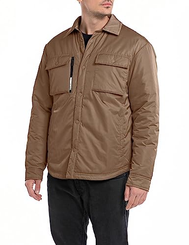Replay Męska kurtka koszulowa, Light Mud 695, XL