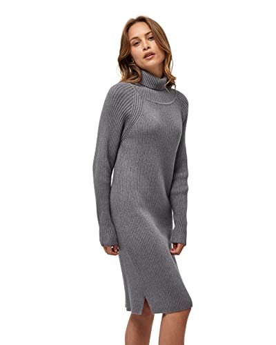 Minus33 Damska sukienka AVA Knit Turtleneck Casual, jasnoszary melanżowy, XXL