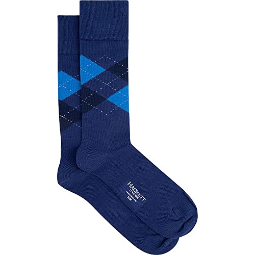 Hackett London Skarpety męskie Argyle, Niebieski/granat, Small