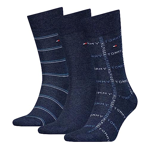 Tommy Hilfiger Męskie skarpety na prezent, Jeans, 39-42 EU