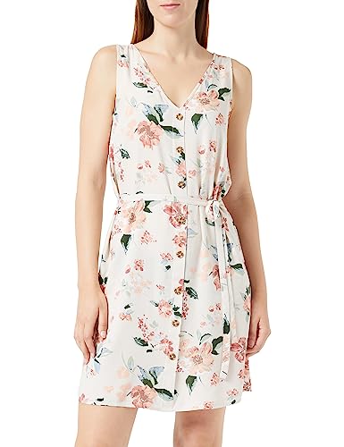 VERO MODA Damska sukienka VMBUMPY SL Short Dress WVN NOOS, brzoza/AOP: Big Flower, XL, brzoza/aop: duży kwiat, XL