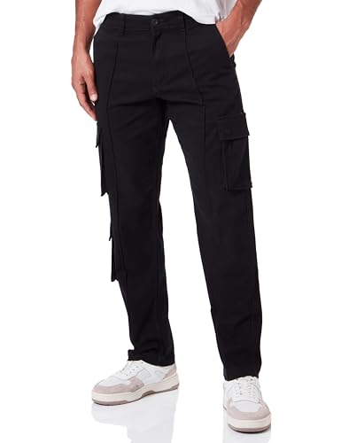 Bestseller A/S Jpstkane Jjhover Cargo spodnie męskie, czarny, 32W / 30L
