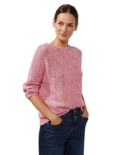 Street One Damski sweter z dzianiny melanżowy, Kwiat koralowy, 36