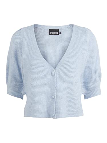 PIECES Damski kardigan PCJENNIFER 2/4 Knit Noos BC Srickjack, Kentucky Blue, L