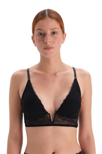 Dagi Damski biustonosz koronkowy z długim rękawem, czarny, M