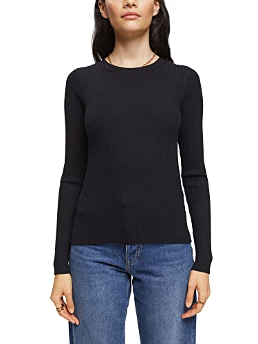 ESPRIT Damski sweter 013EE1I324, 001/BLACK, M, 001/Black, M
