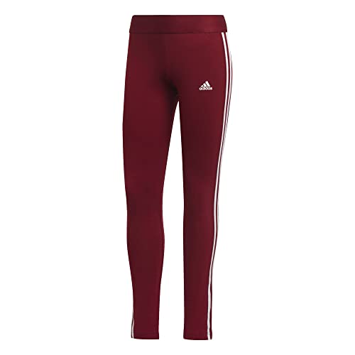 adidas Damskie legginsy W 3s, legginsy do nogi, wielokolorowe (Buruni/Blanco), L, wielokolorowy (Buruni/Blanco), L