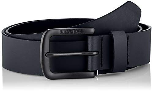 Levi's Męski metalowy pasek Seine, Zwykły czarny, 115