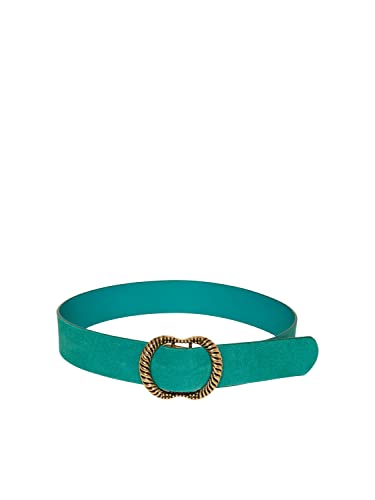 PIECES Damski pasek skórzany Pcnikka Suede Jeans Belt Fc, Deep Lake, 90