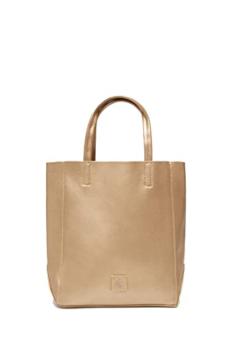 Springfield Torba Mini Shopper Metalizowana, Damska, Piasek