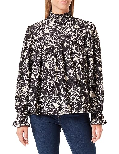 TILDEN Damska bluzka 37330980, czarna wielokolorowa, XS, czarny wielokolorowy, XS