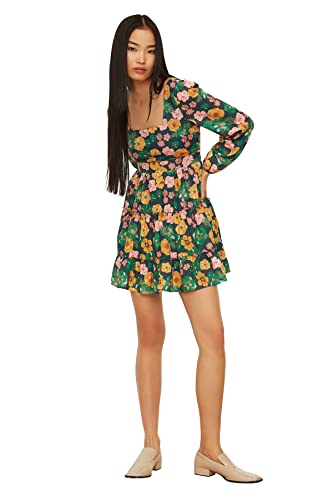 Trendyol Wielokolorowa sukienka damska, z wzorem w kratkę, wielokolorowa, S