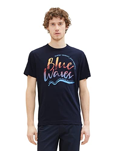 TOM TAILOR Koszulka męska 1036322, 10668-Sky Captain Blue, S, 10668 - Sky Captain Blue, S