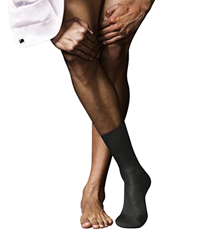 FALKE Mężczyźni Skarpety No. 15 M SO Najlepsza Bawełna Supima jednokolorowe 1 Para, Szary (Anthracite 3110), 43-44