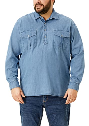 s.Oliver Big Size Męska koszula z długim rękawem, niebieska, nierozciągliwa, 3XL