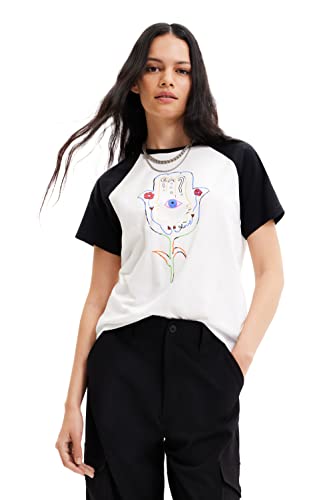 Desigual Damska koszulka z krótkim rękawem, biały, S