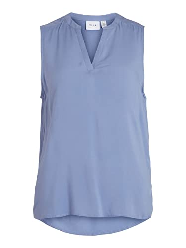 Vila Damski dekolt Viroma S/L SU-NOOS Top, angielski Manor, 34