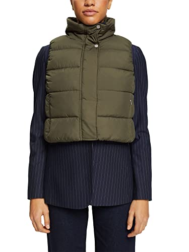 ESPRIT Damska kamizelka 013EE1H303, 350/KHAKI Green, XXL, 350/khaki Green, XXL