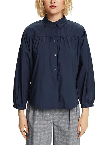 ESPRIT Bluzka popelina, 100% bawełna, 450/Petrol Blue, S
