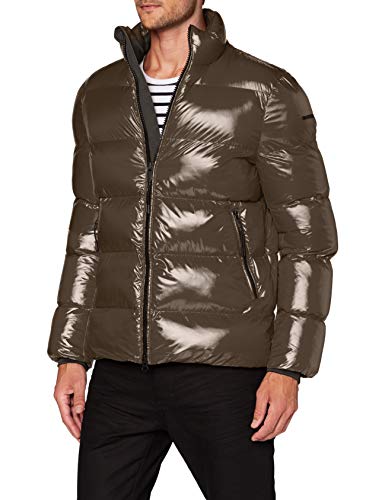 Geox Męska kurtka M Sile Quilted, Dark Tarmac Green, 46 PL