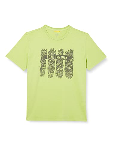 camel active Męski t-shirt z krótkim rękawem z bawełny organicznej, zielony (Lime Green), S