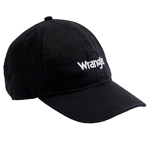 Wrangler Męska czapka z logo Washed, Faded Black, jeden rozmiar