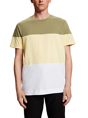 ESPRIT Collection Męski T-shirt 063EO2K301, 345/LIGHT Khaki, M, 345/Light Khaki., M