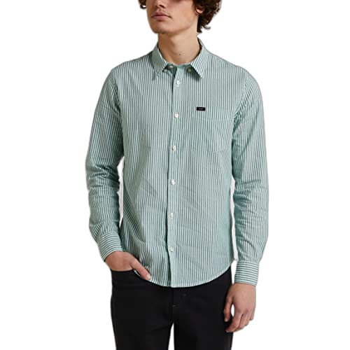 Lee Męska koszula biznesowa zapinana na guziki, Frontier Olive, XL